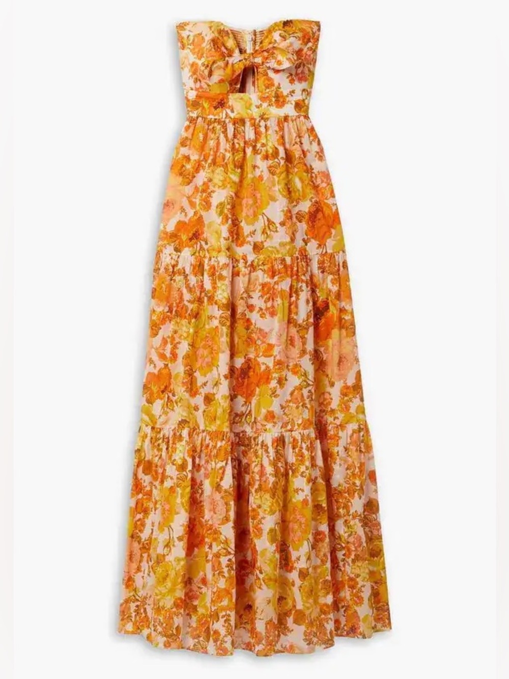 Zimmermann Raie Strapless Maxi Dress